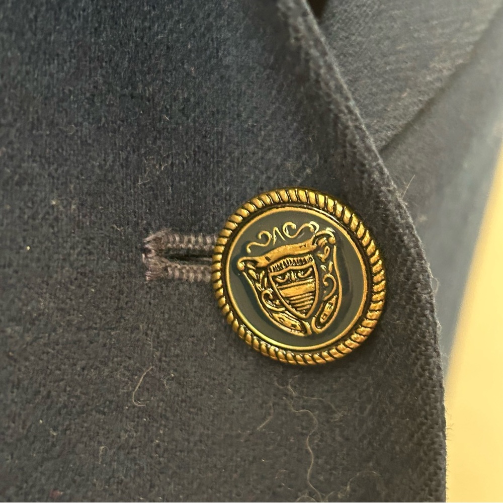 Navy Blue Pendleton Vintage Wool Blazer - image 8